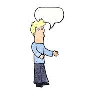 cartoon man explaining with speech bubble N22