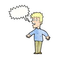 Cartoon happy boy with speech bubble N248