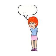 cartoon woman with plaster on face speech bubble N22