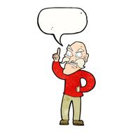 cartoon old man laying down rules with speech bubble N3