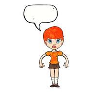 cartoon woman looking annoyed with speech bubble N11
