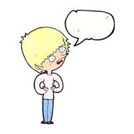 cartoon shocked woman with speech bubble N103