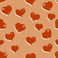 Vector Seamless Hearts Pattern Background