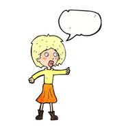 cartoon woman with speech bubble N31