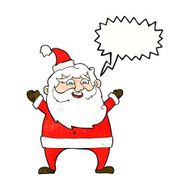jolly santa cartoon with speech bubble N31
