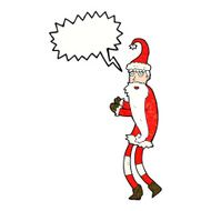 cartoon santa claus with speech bubble N213
