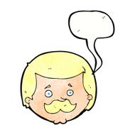 cartoon man with mustache speech bubble N97