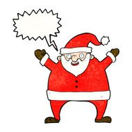 cartoon santa claus with speech bubble N214