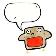 cartoon robin with speech bubble N45