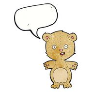 cartoon teddy bear with speech bubble N150