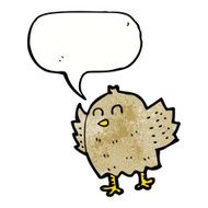 cartoon bird with speech bubble N295