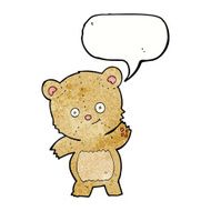 cartoon teddy bear with speech bubble N151