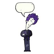 cartoon vampire with speech bubble N132