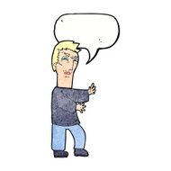 cartoon angry man with speech bubble N94