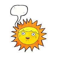 sun cartoon character with speech bubble N11