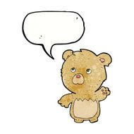 cartoon teddy bear with speech bubble N152