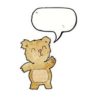 cartoon teddy bear with speech bubble N153