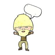 cartoon happy man with beard speech bubble N44