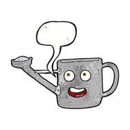 watering can cartoon with speech bubble N3
