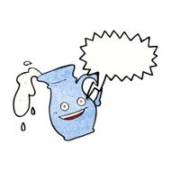 cartoon milk jug with speech bubble N3