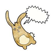 funny cartoon rabbit with speech bubble N14