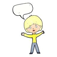 cartoon worried woman with speech bubble N84