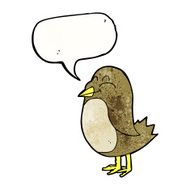 cartoon bird with speech bubble N296