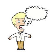 cartoon screaming man with speech bubble N11