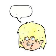 cartoon happy man with speech bubble N491