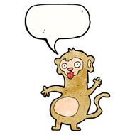 funny cartoon monkey with speech bubble N11