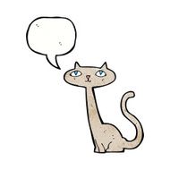 cartoon cat with speech bubble N46