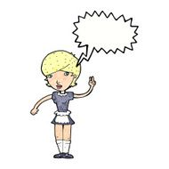 cartoon waitress taking order with speech bubble N22