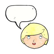 cartoon happy face with speech bubble N53
