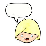 cartoon happy face with speech bubble N55