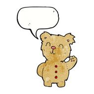 cartoon teddy bear with speech bubble N155