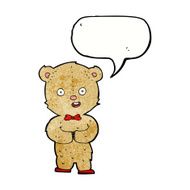 cartoon teddy bear with speech bubble N157