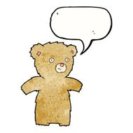 cartoon teddy bear with speech bubble N158