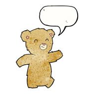 cartoon teddy bear with speech bubble N159
