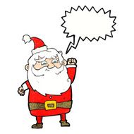 cartoon santa claus with speech bubble N217
