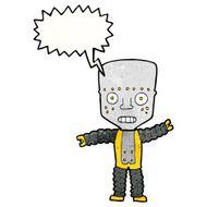 cartoon robot with speech bubble N210
