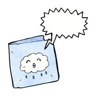 cartoon card with cloud pattern speech bubble N3