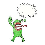 cartoon crazy frog with speech bubble N10