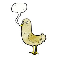 cartoon bird with speech bubble N297