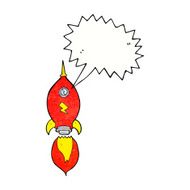 cartoon spaceship with speech bubble N34