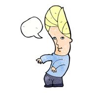 cartoon man with no worries speech bubble N11