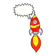 cartoon spaceship with speech bubble N35