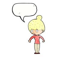 cartoon woman staring with speech bubble N33