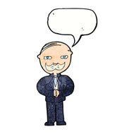 cartoon old man with mustache speech bubble N33