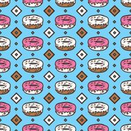 doodle donuts pattern