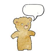 cartoon teddy bear with speech bubble N160